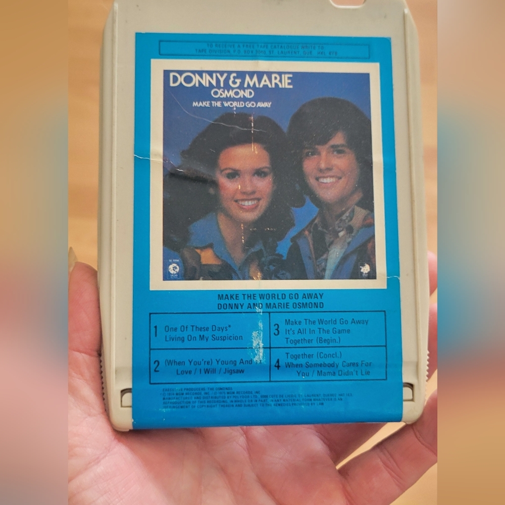 Donny & Marie Osmond 8-Track Tape